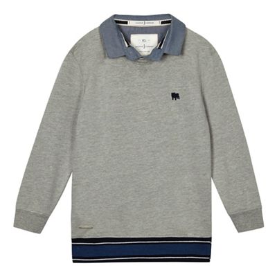 Boys' grey mock sweater